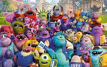 Monsters, Inc., Animation film, , Colorful characters HD wallpaper