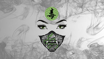 Poison Ninja, poison, ninja, Anime, girl, green, anime girl, green anime HD wallpaper