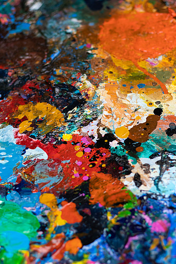 Macro, Multicolored, Motley, Texture, Paint, Stains, Spots, Palette HD phone wallpaper