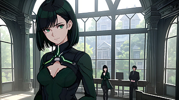 A girl in a library, AI Art, Anime, girl, anime girl HD wallpaper