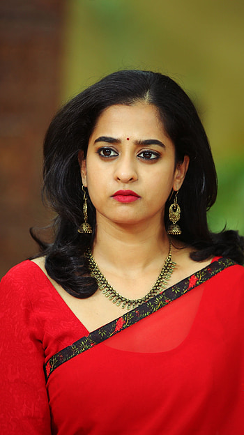 Nandita, telugu actress, red saree HD phone wallpaper
