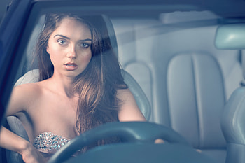 Girl In Car On Driver Side, girls, model HD wallpaper