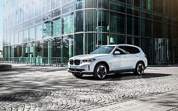 2022, BMW iX3, exterior, front view, electric crossover, iX3 exterior, new white iX3, electric cars, German cars, BMW HD wallpaper