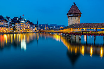 Lucerne night, Night cities, , Fonwall HD wallpaper