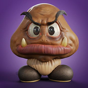 Goomba, ArtStation, Gaming, Goomba HD phone wallpaper