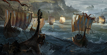 Ship, Viking, Drawing, For Honor, Video Game HD wallpaper