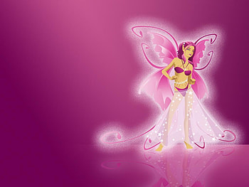 Fairy in pink, fairy, pink, abstract HD wallpaper