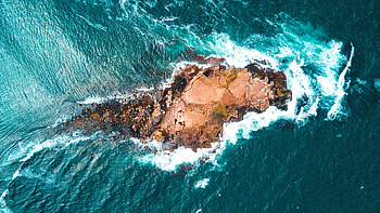 Nature, Stones, View From Above, Ocean, Surf HD wallpaper