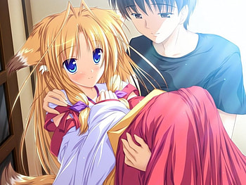 cute anime couple, anime, male, art, woman HD wallpaper