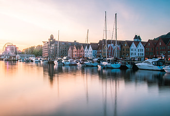 Bryggen, Bergen, Norway, Districts HD wallpaper