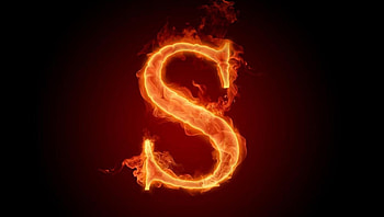 SSSS, S, Fiery S, Red Fire, Flames HD wallpaper