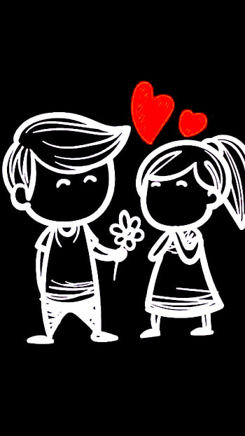 Whatsapp D.p, Cute, Couple, Drawing, whatsapp dp HD phone wallpaper