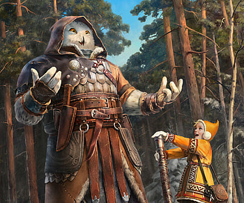 Olli and jaeger, fantasy, creature HD wallpaper