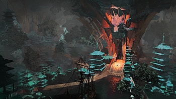 fantasy, temple HD wallpaper