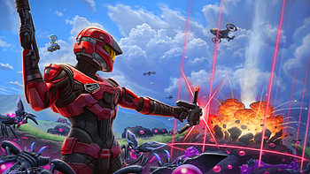Epic Fortnite x Halo : Ultimate Gaming Battle Scene, video game, Fortnite, Halo HD wallpaper