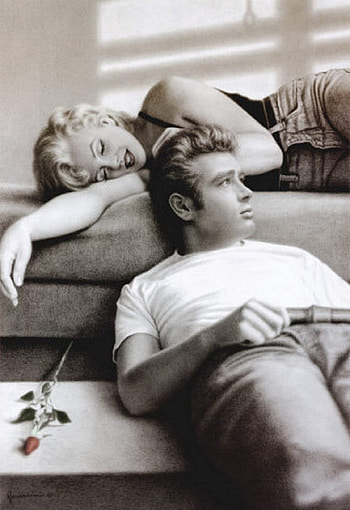 Marilyn Monroe, James Dean memorabilia, Golden era, Hollywood stars HD phone wallpaper