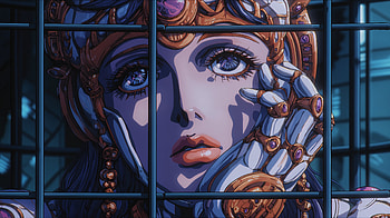 Sci Fi, cyborg, Anime, portrait, woman, Sci Fi Anime HD wallpaper