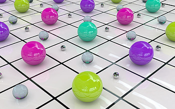 3D, Multicolored, Motley, Surface, Glass, Balls HD wallpaper
