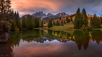 The-Slopes-Austria, Lake, Austria, The, Slopes HD wallpaper