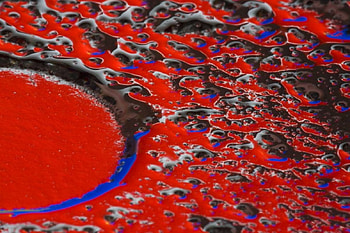 Bubbled Paint, paint, red, bubbled surface HD wallpaper