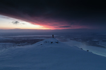 Nature, Sunset, Snow, Human, Person, dom HD wallpaper