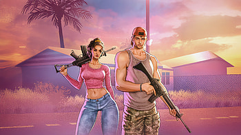 The Rise Of Jason And Lucia Gta 6, gta-6, gta, games, xbox-games, ps5-games, pc-games, 2026-games, video-games, artwork, art, digital-art HD wallpaper