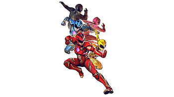 Power Rangers, Movie, Power Rangers (2017), Black Ranger, Blue Ranger, Pink Ranger, Red Ranger, Yellow Ranger HD wallpaper