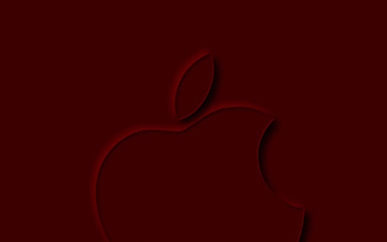 Apple red logo, , creative, minimal, red backgrounds, Apple 3D logo, Apple minimalism, Apple logo, Apple HD wallpaper
