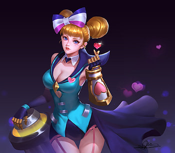 Fantasy girl, blue, fantasy, wen z, luminos, girl, bow HD wallpaper