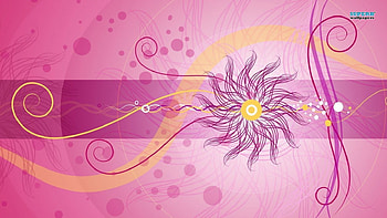 flowers, vector, pink, design, flower HD wallpaper