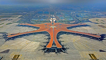 Beijing Capital International Airport, Aerial view, Daxing International Airport, Modern architecture HD wallpaper
