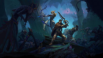 World of Warcraft Epic Battle: Alleria, Anduin, and Thrall, Alleria Windrunner, Anduin Wrynn, Thrall (World Of Warcraft), video game, World of Warcraft: The War Within HD wallpaper