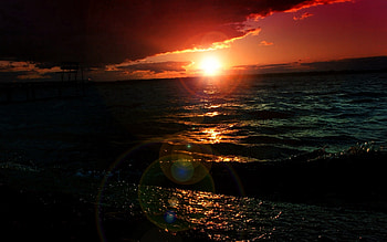 Sunset, Sea, Night, Waves, Dark, Handsomely, It's Beautiful HD wallpaper