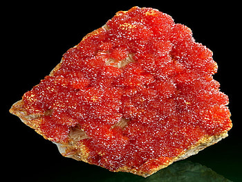 Fiery orange clusters of Orpiment on Barite covered matrix!, cluster, barite, crystal, mineral HD wallpaper