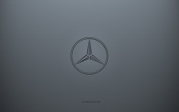 Mercedes-Benz logo, gray creative background, Mercedes-Benz emblem, gray paper texture, Mercedes-Benz, gray background, Mercedes-Benz 3d logo HD wallpaper