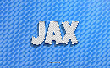 Jax, blue lines background, with names, Jax name, male names, Jax greeting card, line art, with Jax name HD wallpaper