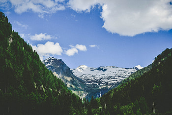 Nature, Trees, Mountains, Vertex, Top, Alps HD wallpaper