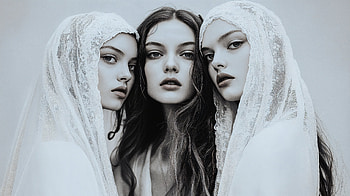 Sisterhood: A Stunning Ultra, woman, Sisterhood, portrait, Black & White HD wallpaper