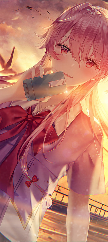 Gasai Yuno, anime, mirai nikki HD phone wallpaper