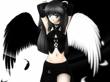 Anime angel, angel, Wings, Anime, Girl HD wallpaper