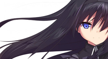 Feelings, blue eyes, anime, hot, girl, black hair HD wallpaper