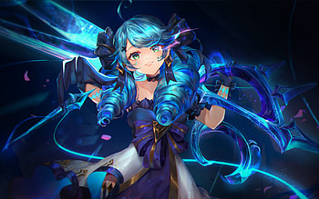 Gwen, MOBA, battle, League of Legends, darkness, LoL, Legends of Runeterra, artwork, Gwen League of Legends HD wallpaper
