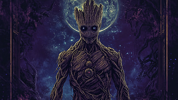 Groot Fan Art From Marvel Comics Movie in Anime Style, Marvel Comics, Groot, artistic HD wallpaper