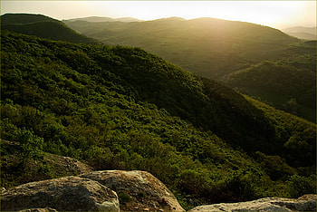 Sunset in Rodopi mountain, bulgaria, , sunset, mountain HD wallpaper