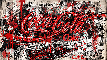 Coca-Cola : Red Graffiti Pop Art, Coca Cola, Logo HD wallpaper