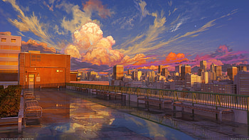 Anime Landscape, landscape, Anime, art, artist HD wallpaper