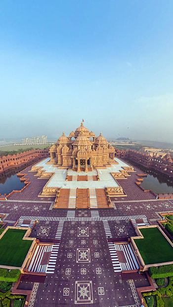 Akshardham Delhi, India, Spiritual complex, Architectural marvel HD phone wallpaper