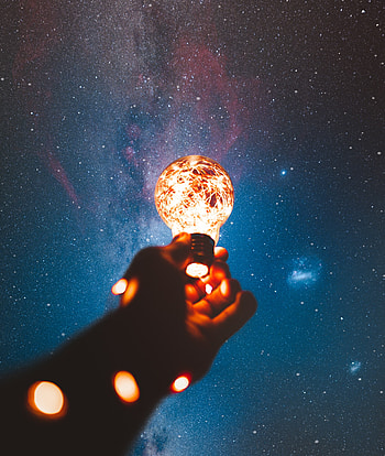 Glow, bulb, silhouette, close up, hand HD phone wallpaper