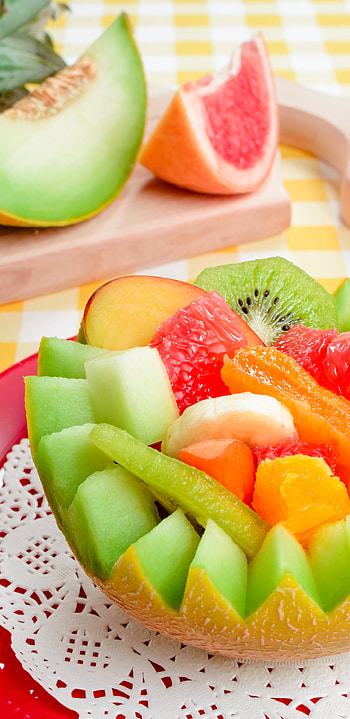 Fruit salad, Melons HD phone wallpaper