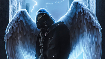 Hoodie Guy With Wings, artist, wings HD wallpaper